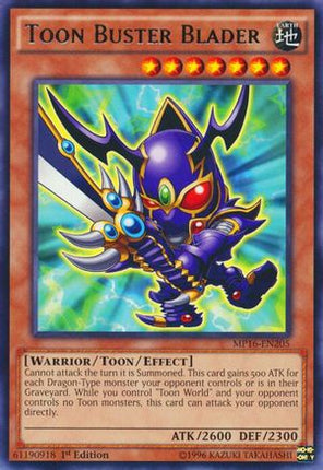 Toon Buster Blader (Rare) [MP16-EN205] 1st Edition