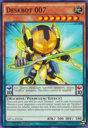 Deskbot 007 (Common / Short Print) [MP16-EN206] 1st Edition