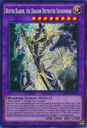 Buster Blader, the Dragon Destroyer Swordsman (Secret Rare) [MP16-EN210] 1st Edition