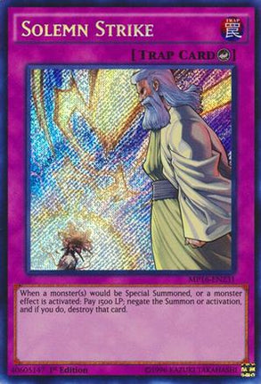 Solemn Strike (Secret Rare) [MP16-EN231] Unlimited