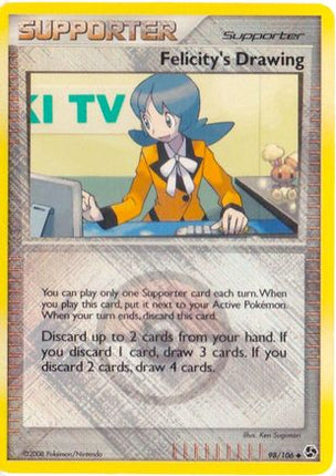 Felicity's Drawing - 098/106 (League Promo) [League & Championship Cards] Reverse Holofoil