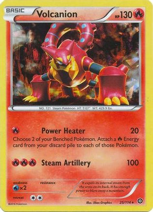 Volcanion - 25/114 (Cracked Ice Holo) [Deck Exclusives] Holofoil