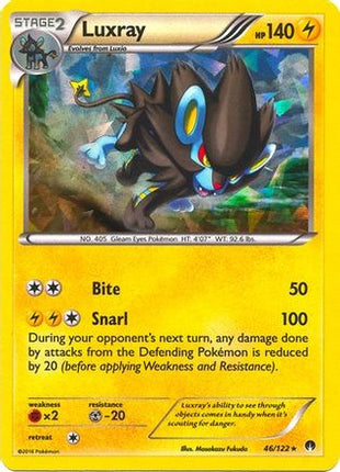 Luxray - 46/122 (Cracked Ice Holo) [Deck Exclusives] Holofoil