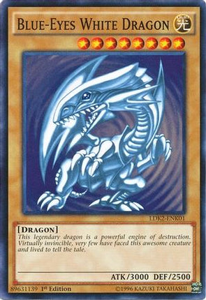 Blue-Eyes White Dragon (Version 2) (Common / Short Print) [LDK2-ENK01] Legendary Decks II 1st Edition