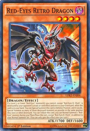 Red-Eyes Retro Dragon (Common / Short Print) [LDK2-ENJ04] Legendary Decks II 1st Edition