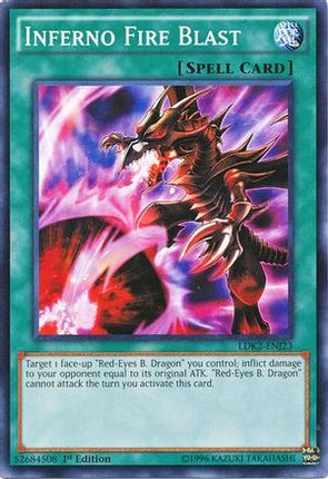Inferno Fire Blast (Common / Short Print) [LDK2-ENJ23] Legendary Decks II Unlimited