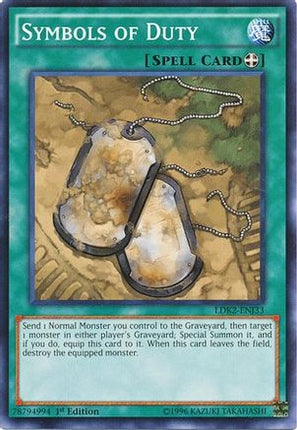 Symbols of Duty (Common / Short Print) [LDK2-ENJ33] Legendary Decks II Unlimited