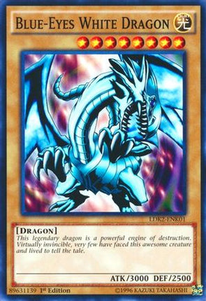 Blue-Eyes White Dragon (Version 1) (Common / Short Print) [LDK2-ENK01] Legendary Decks II 1st Edition