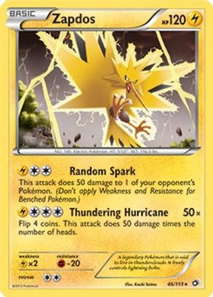 Zapdos - 46/113 (BW Legendary Treasures) [Deck Exclusives]