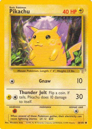 Pikachu - 58/102 (E3 Stamped) [Miscellaneous Cards & Products]