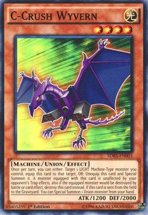 C-Crush Wyvern (Super Rare) [SDKS-EN003] Structure Deck: Seto Kaiba 1st Edition