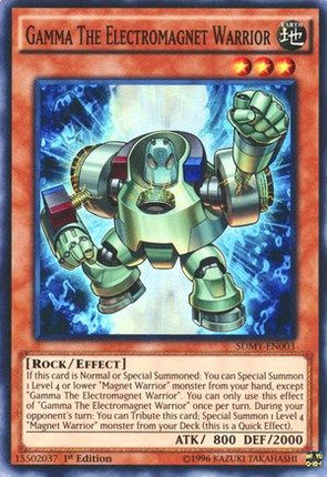 Gamma The Electromagnet Warrior (Super Rare) [SDMY-EN003] Structure Deck: Yugi Muto 1st Edition