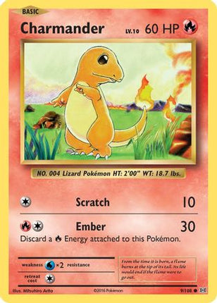 Charmander - 9/108 [XY - Evolutions] Reverse Holofoil