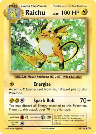 Raichu - 36/108 [XY - Evolutions] Holofoil