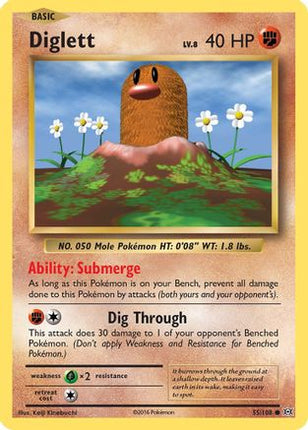 Diglett - 55/108 [XY - Evolutions] Reverse Holofoil