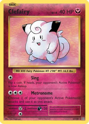 Clefairy - 63/108 [XY - Evolutions] Reverse Holofoil