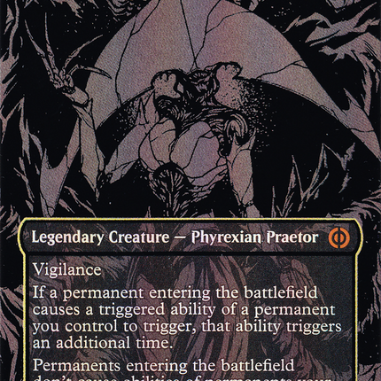 Elesh Norn, Mother of Machines (Borderless) [Phyrexia: All Will Be One] Oil Slick Raised Foil