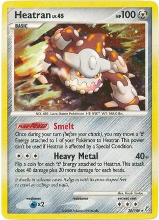 Heatran - 30/146 (DP Legends Awakened) [Deck Exclusives] Holofoil