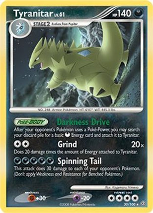 Tyranitar - 30/100 (DP Stormfront) [Deck Exclusives] Holofoil