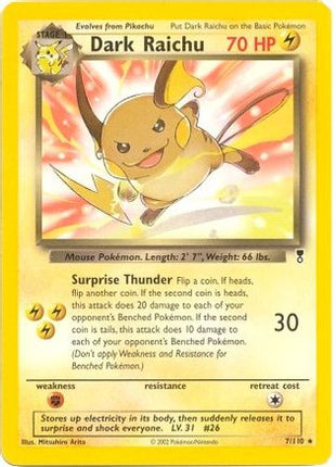 Dark Raichu - 7/110 (WotC Legendary Collection) [Deck Exclusives]