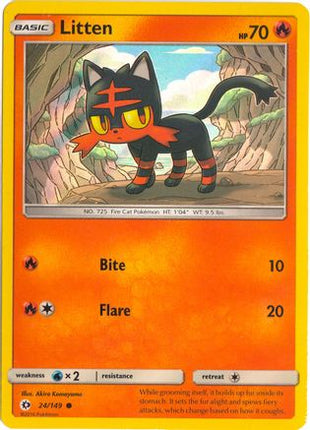Litten - 24/149 (Water Web Holo) [Miscellaneous Cards & Products] Holofoil
