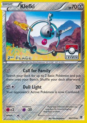 Klefki - 66/119 (Pokemon League) [2nd Place] [League & Championship Cards] Reverse Holofoil