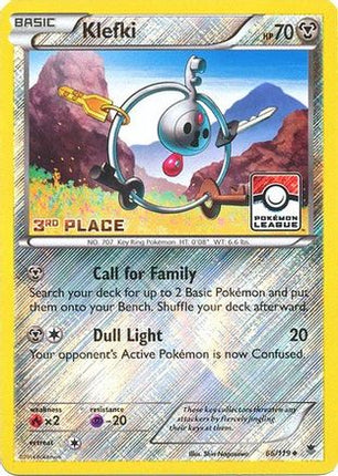 Klefki - 66/119 (Pokemon League) [3rd Place] [League & Championship Cards] Reverse Holofoil