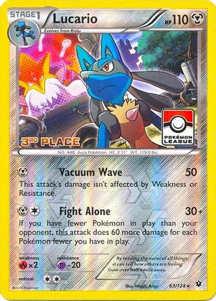 Lucario - 63/124 (Pokemon League) [3rd Place] [League & Championship Cards] Reverse Holofoil
