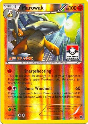 Marowak - 78/162 (Pokemon League) [4th Place] [League & Championship Cards] Reverse Holofoil