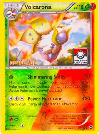 Volcarona - 15/114 (Pokemon League) [3rd Place] [League & Championship Cards] Reverse Holofoil