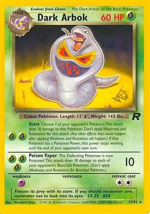 Dark Arbok [W Stamped] - 19/null [WoTC Promo]