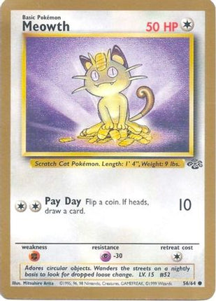 Meowth - 56/64 (Gold Bordered Promo) [Miscellaneous Cards & Products]