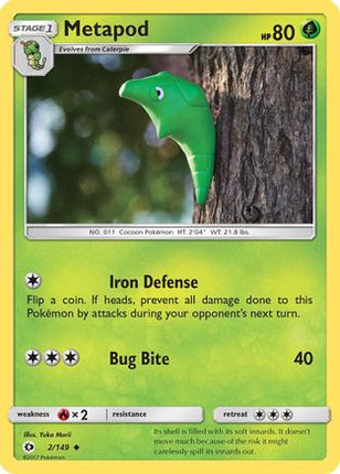 Metapod - 2/149 [SM Base Set] Reverse Holofoil