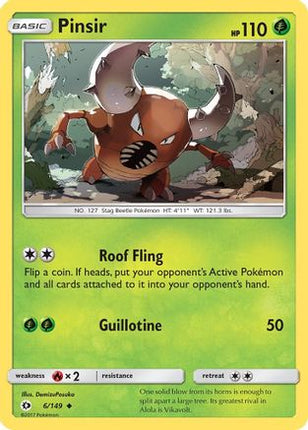 Pinsir - 6/149 [SM Base Set] Reverse Holofoil