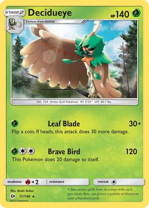 Decidueye - 11/149 [SM Base Set] Reverse Holofoil