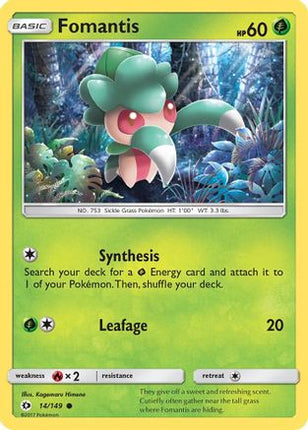 Fomantis - 14/149 [SM Base Set] Reverse Holofoil