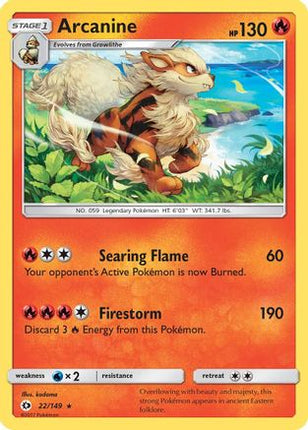Arcanine - 22/149 [SM Base Set] Holofoil