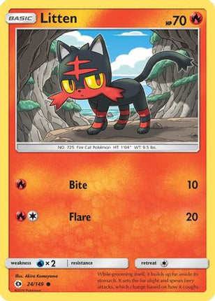 Litten - 24/149 [SM Base Set] Reverse Holofoil
