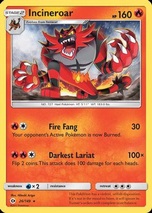 Incineroar - 26/149 [SM Base Set] Reverse Holofoil