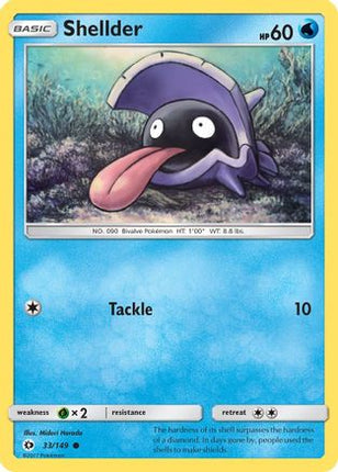 Shellder - 33/149 [SM Base Set] Reverse Holofoil