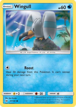 Wingull - 37/108 [SM Base Set] Reverse Holofoil