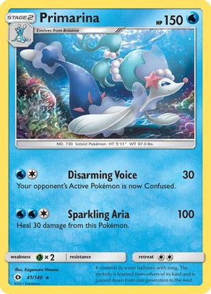 Primarina - 41/149 [SM Base Set] Reverse Holofoil