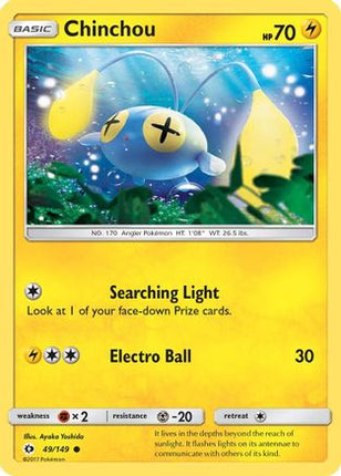 Chinchou - 49/149 [SM Base Set] Reverse Holofoil