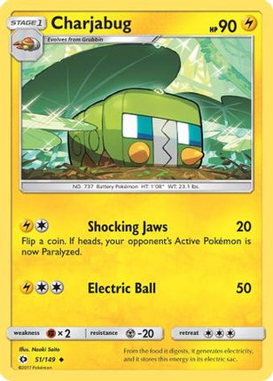 Charjabug - 51/149 [SM Base Set] Reverse Holofoil