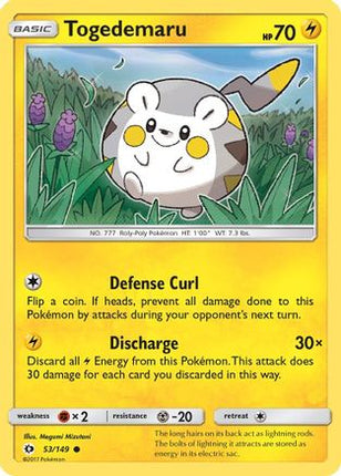 Togedemaru - 53/149 [SM Base Set] Reverse Holofoil