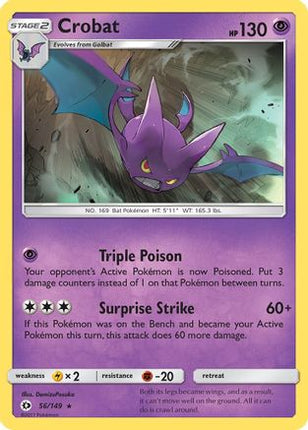 Crobat - 56/149 [SM Base Set] Reverse Holofoil