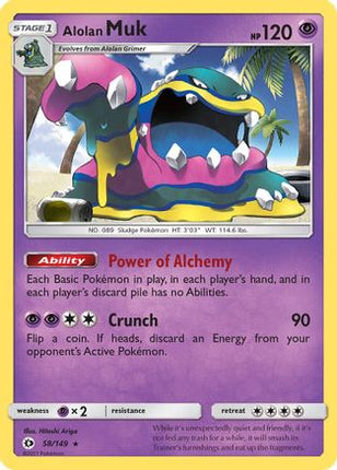 Alolan Muk - 58/149 [SM Base Set] Holofoil