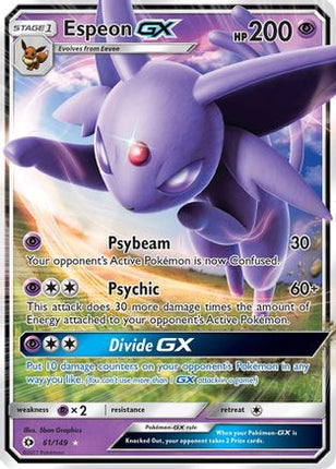 Espeon GX - 61/149 [SM Base Set] Holofoil