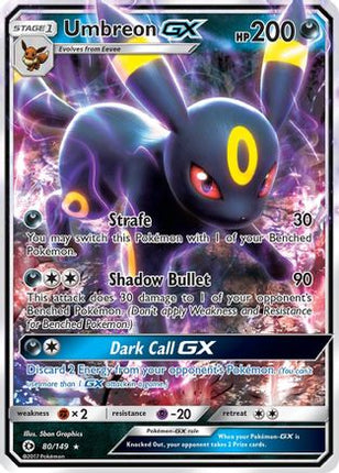 Umbreon GX - 80/108 [SM Base Set] Holofoil