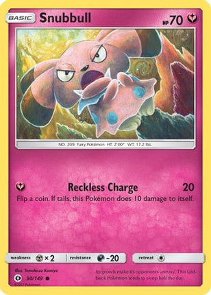 Snubbull - 90/149 [SM Base Set] Reverse Holofoil